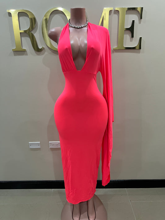 Slay Grace Toya Dress (Neon Pink)