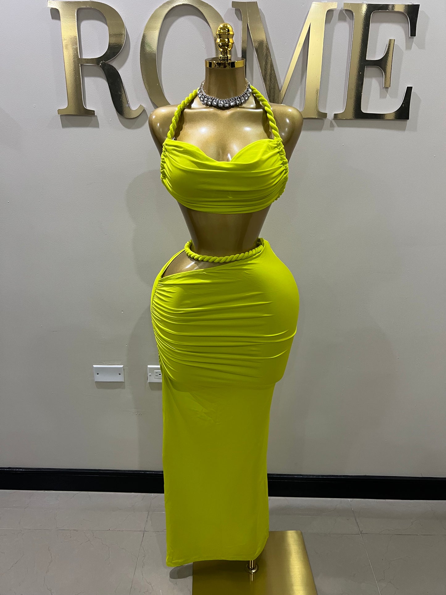 Emma Giselle Rope Skirt Set (Green)