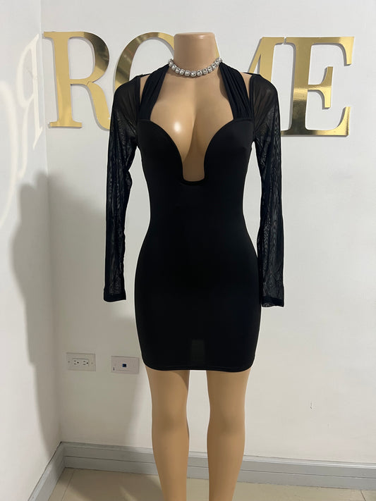 Lori Vibe Mini Dress (Black)