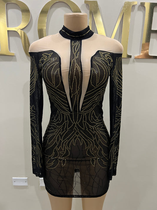 Kingdom Dress (Black & Gold)