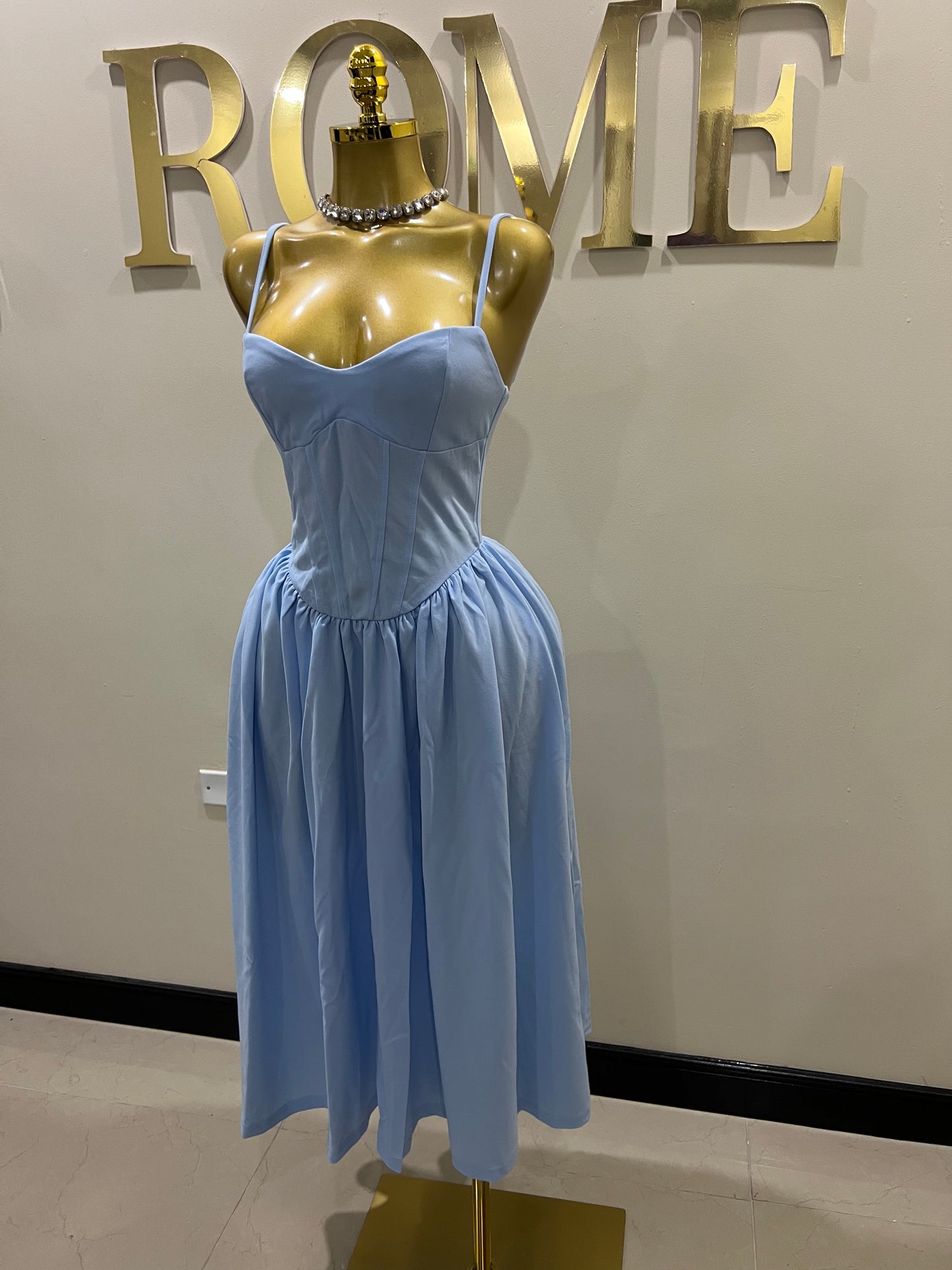 Daisy Diana Dress (Pale Blue)