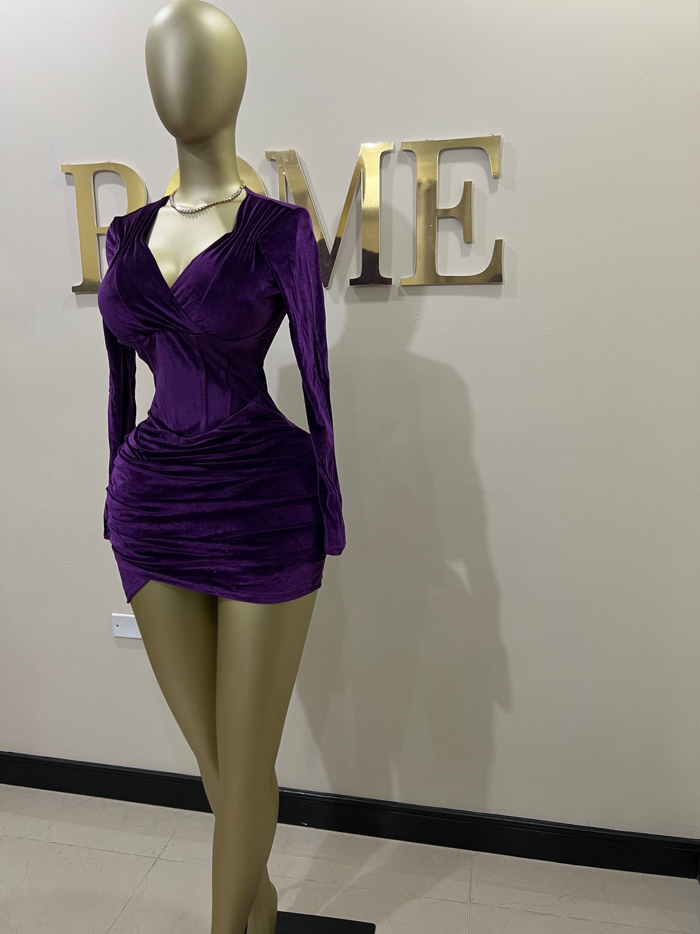 Adele Sweetheart Dress (Purple)