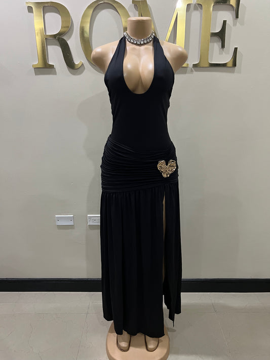 Nara Petal 2 Pcs Bodysuit & Skirt Set (Black)