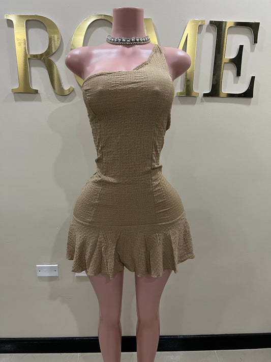 Beth Peony Dress (Brown)