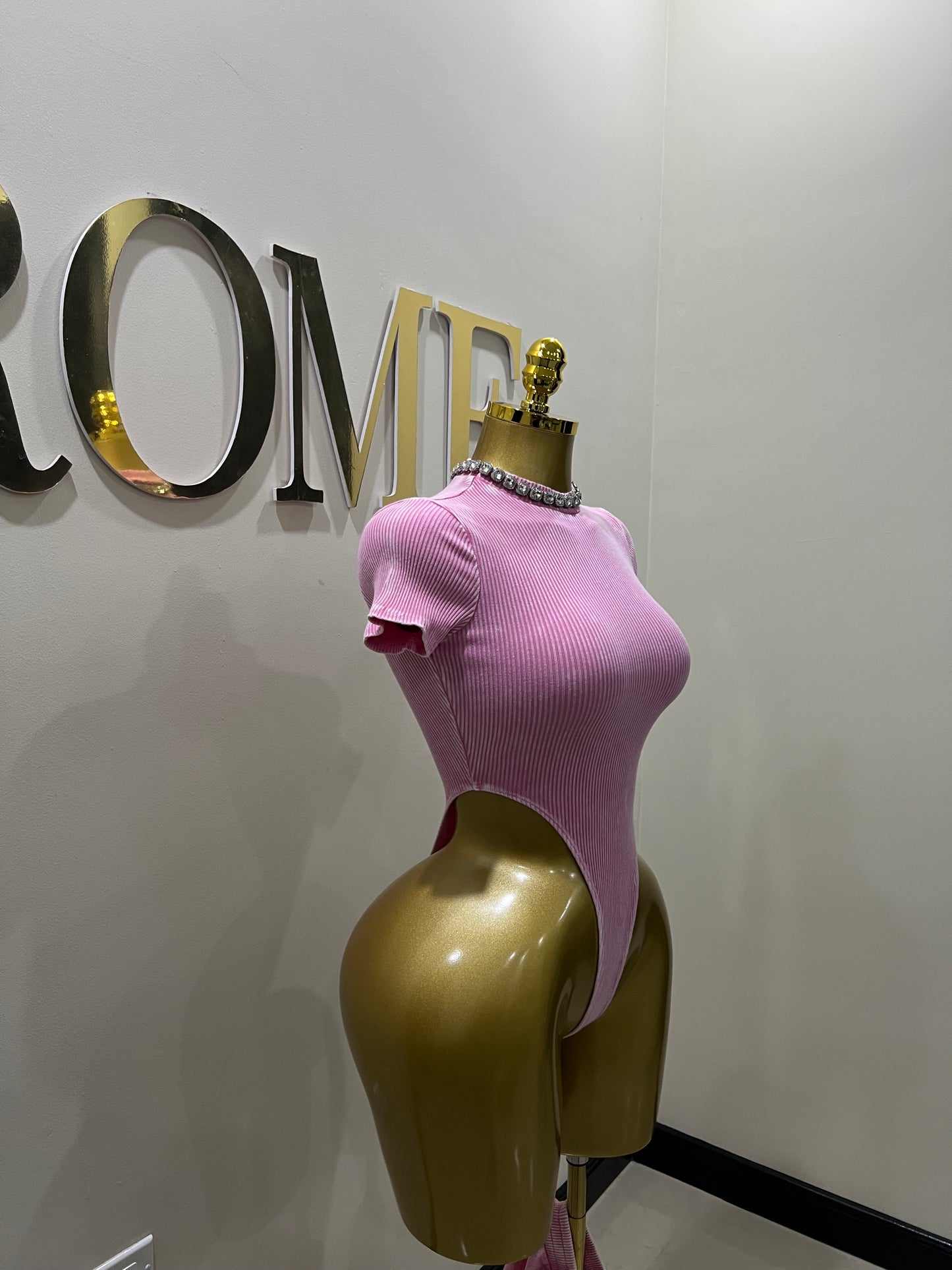 Tianna Bodysuit Shorts Set (Pink)