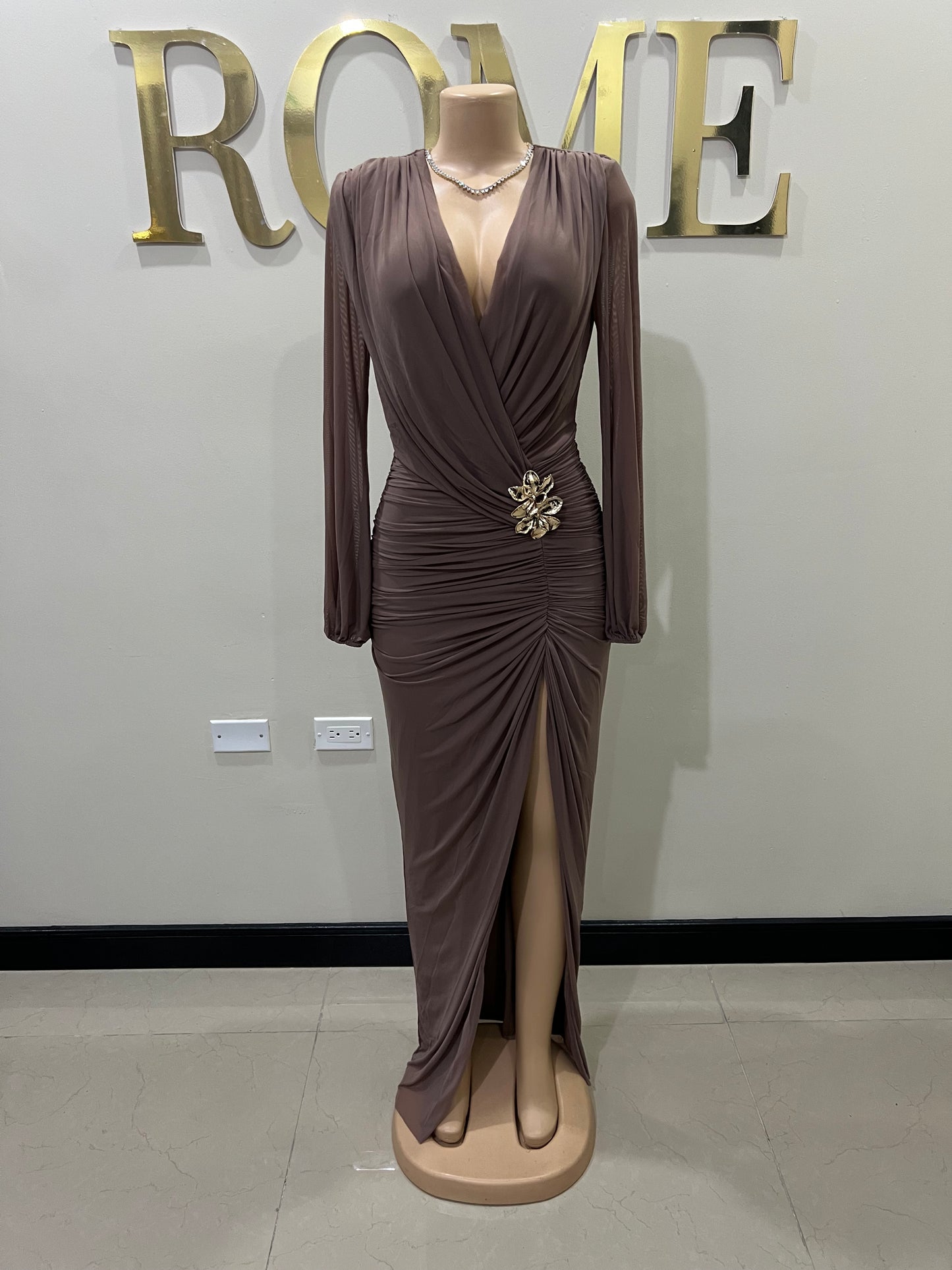 Michelle Sim Dress (Brown)