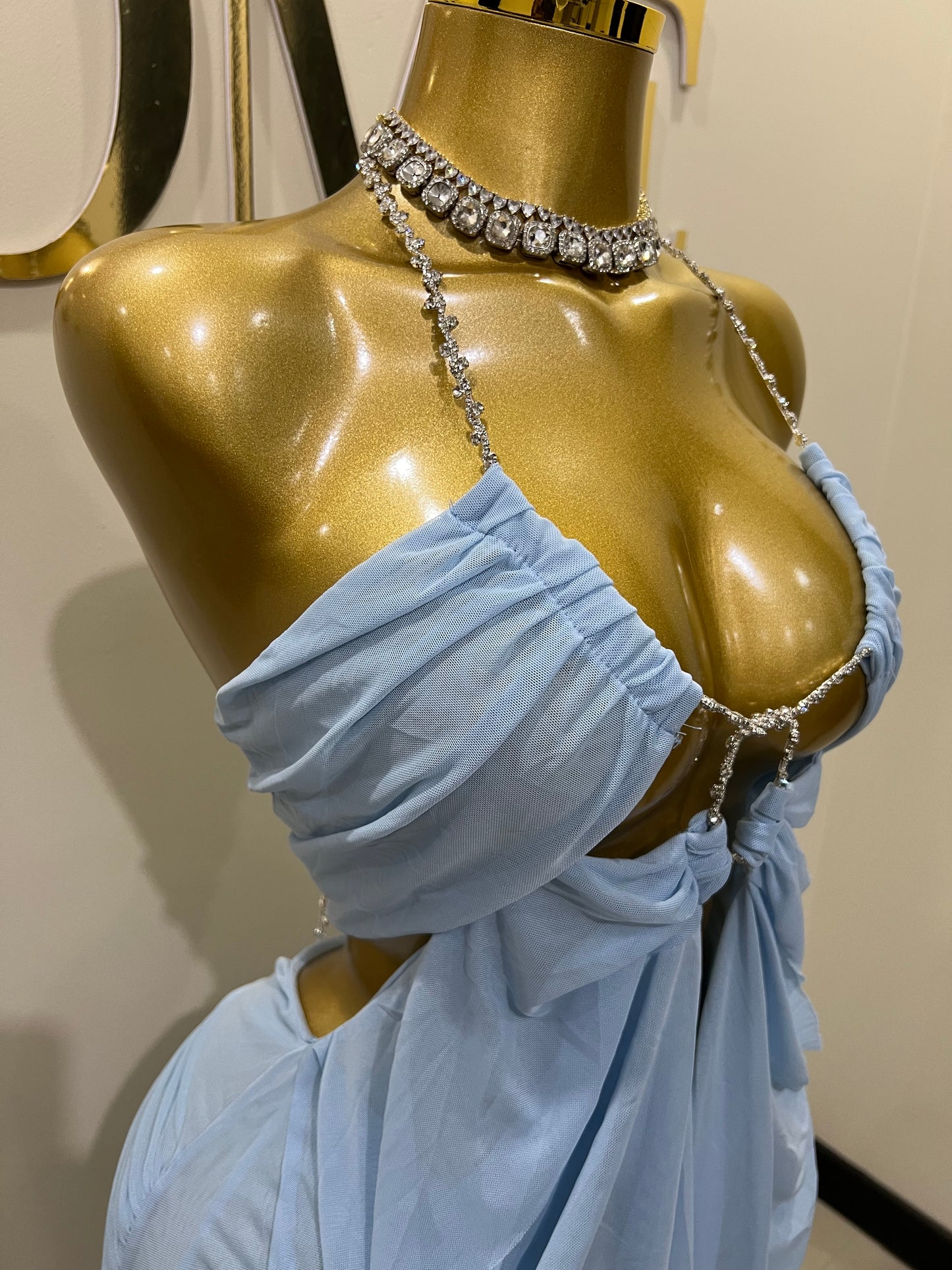 Kim Mesh Dress (Blue)