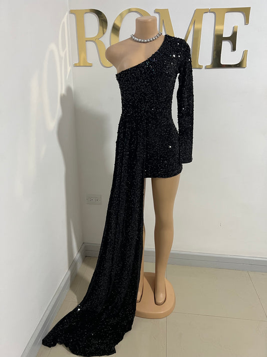 Holly Super Mini Allegra Dress (Black)