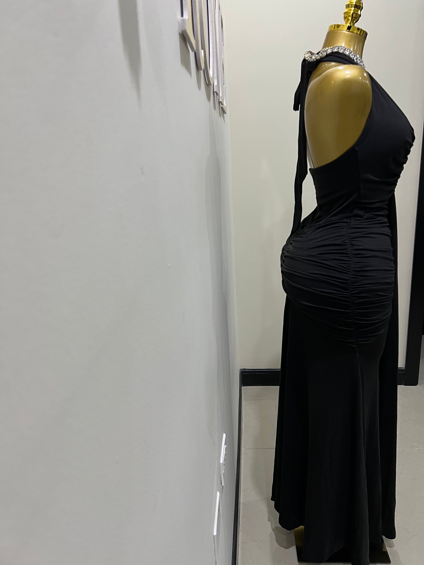 Chinelle Nara Halter Dress (Black)