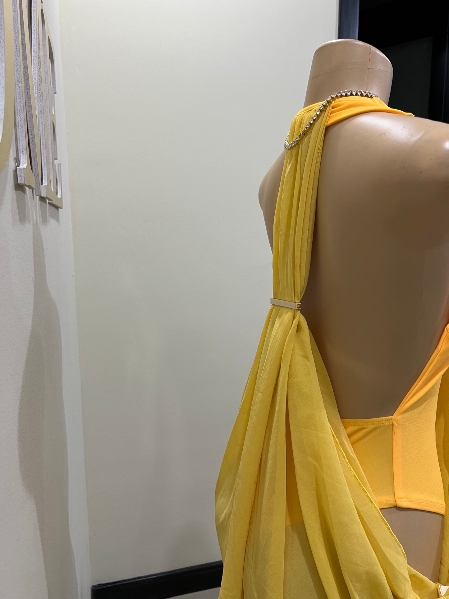 Asia Star Bodysuit Dress (Yellow)