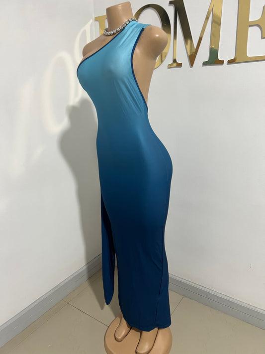 Toya Dress (Blue Gradient)