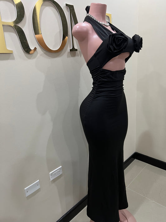 Samira Priscilla Rose Dress (Black)