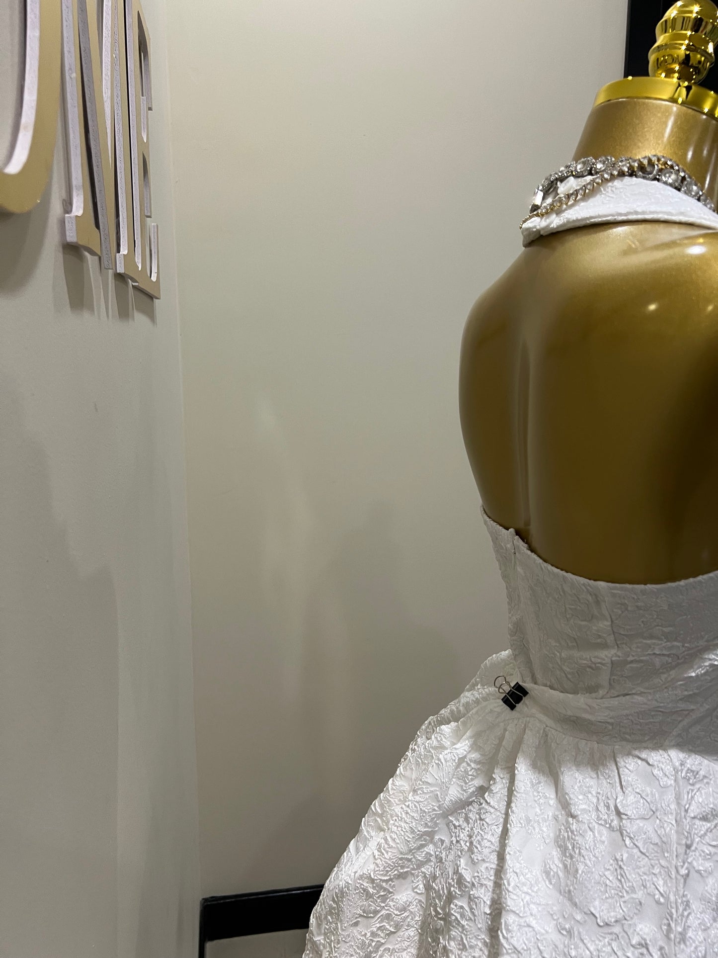 Diana Textured Dress (White)