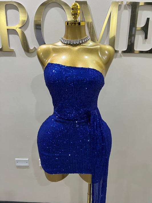 Tara Sequin Dress (Blue)