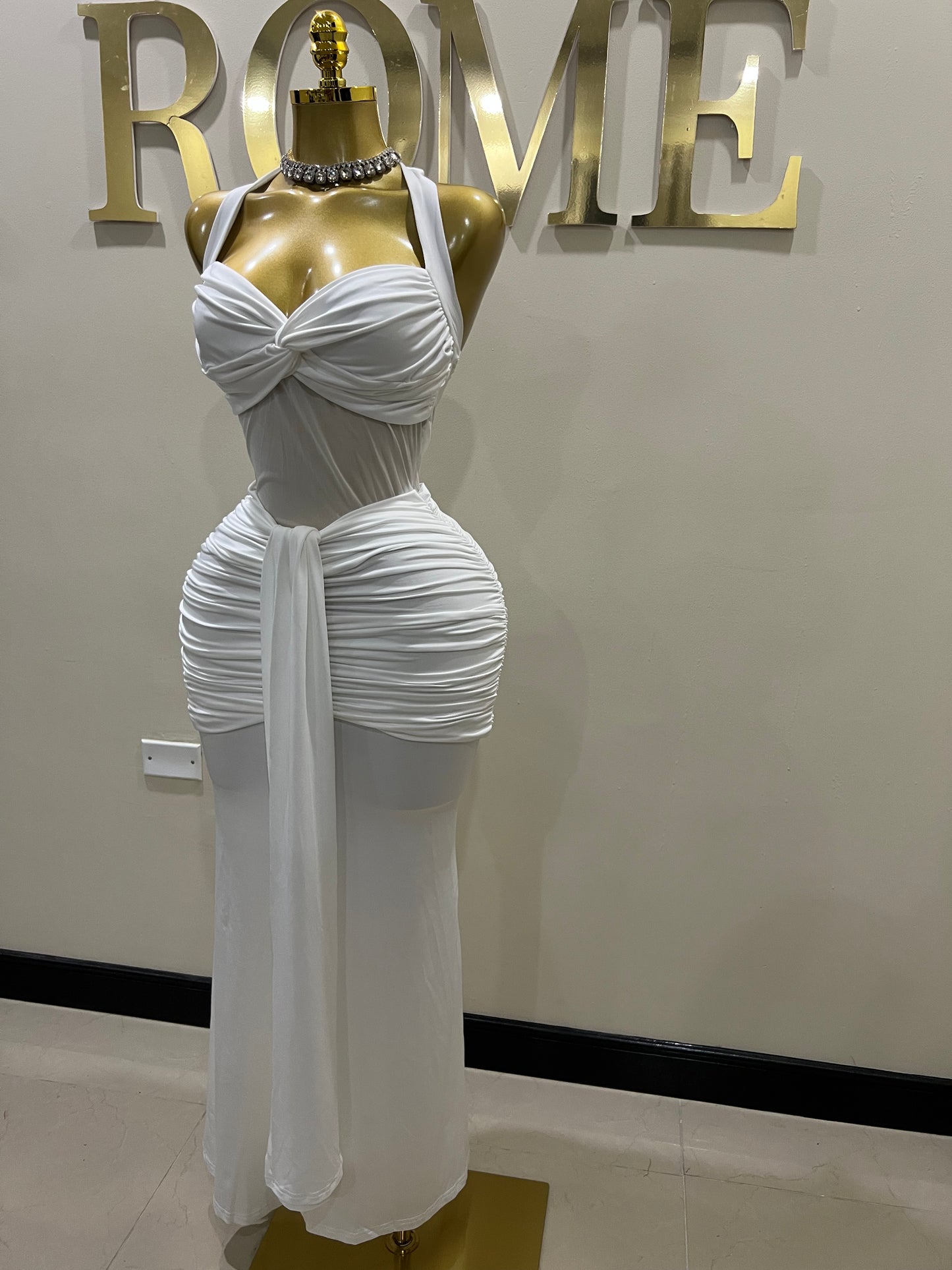 Sweetheart Nara Dress (White)