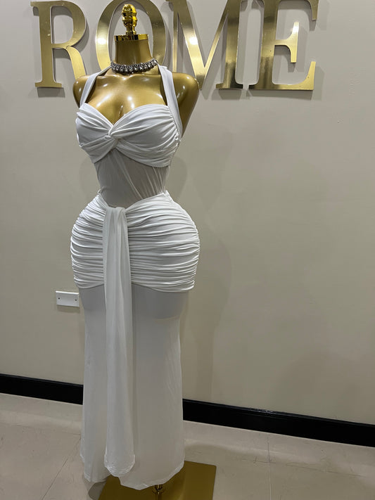 Sweetheart Nara Dress (White)