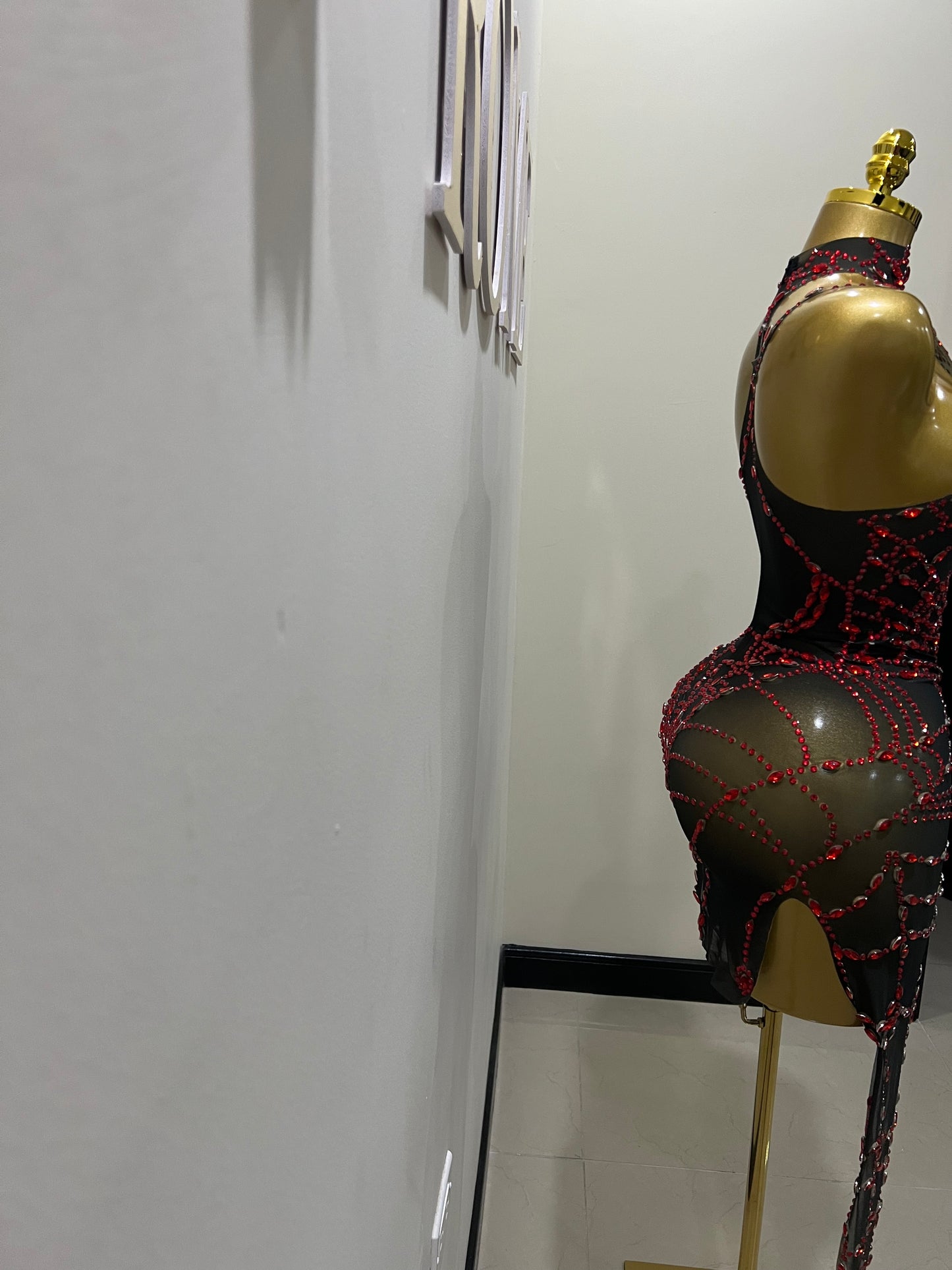 Charlotte’s Web Gemstone Mesh Dress (Red)