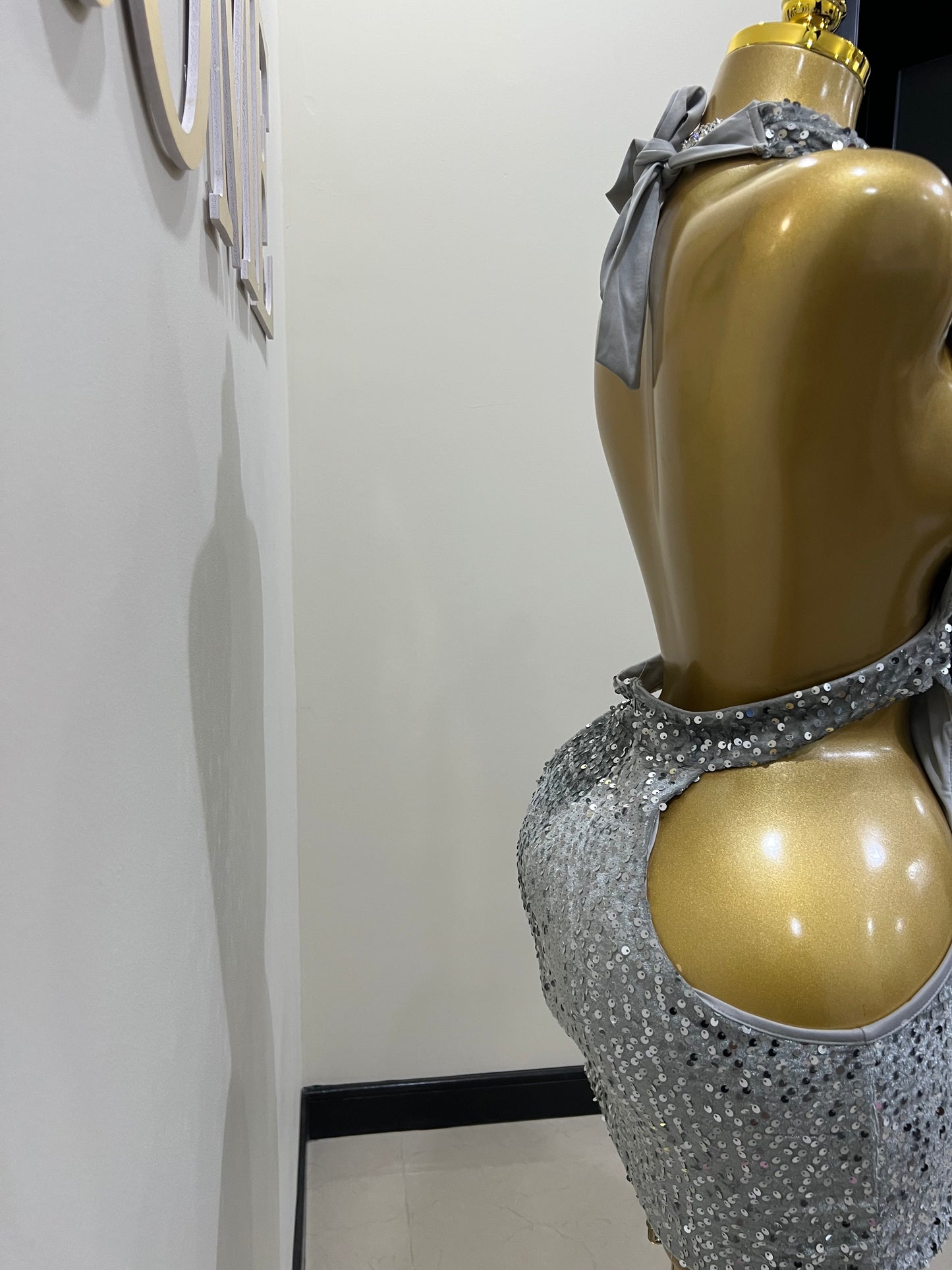 Kate Sequin Dress (Grey)