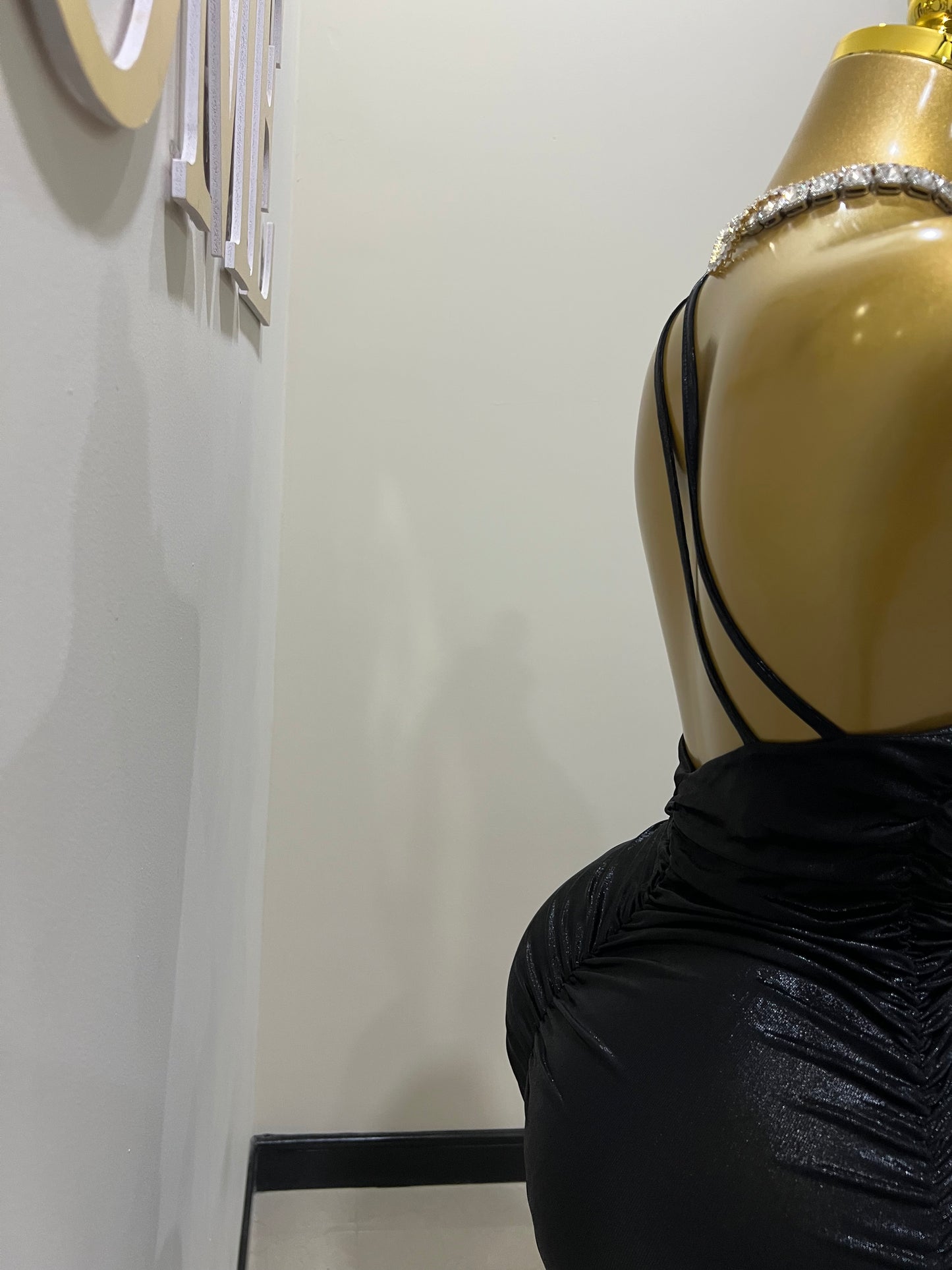 Tessa Moira Rouched Dress (Black)