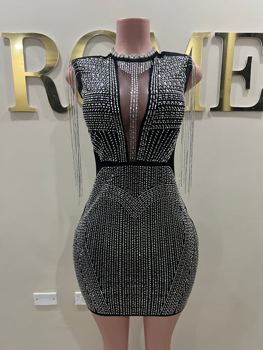 Brooke Crystal Dress (Black)