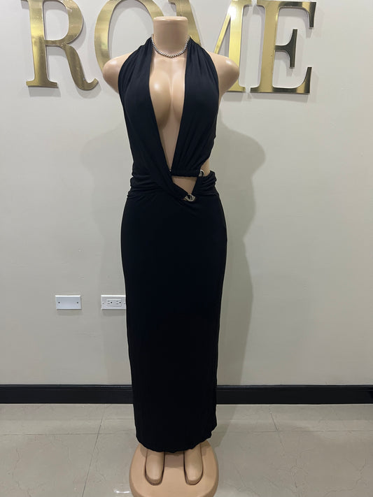 Deep Angle Dress (Black)