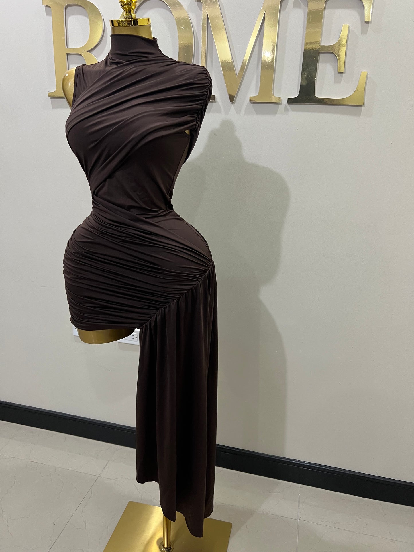 Samira Allegra Dress (Dark Brown)