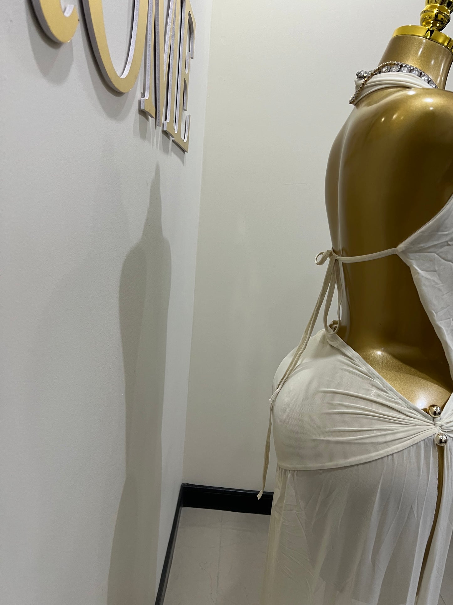 Astra Split Skirt Set (Cream)