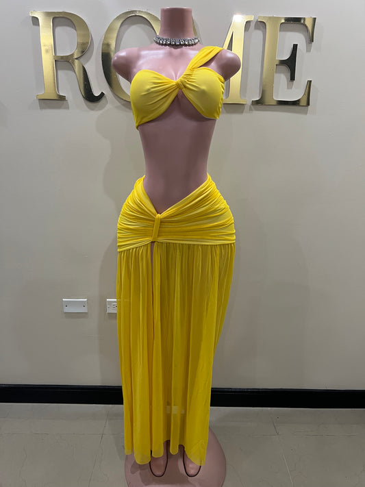 Emma Giselle Skirt Set (Bright Yellow)