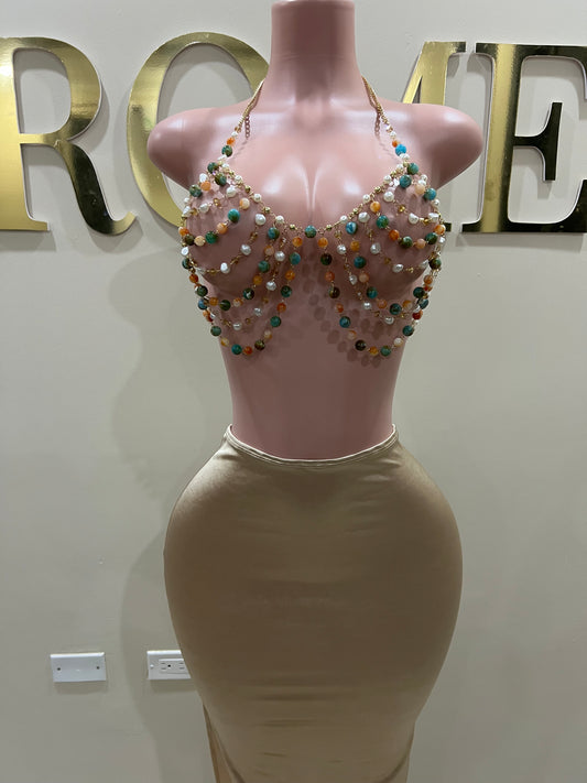 Priya Beaded Top Only (Earth)