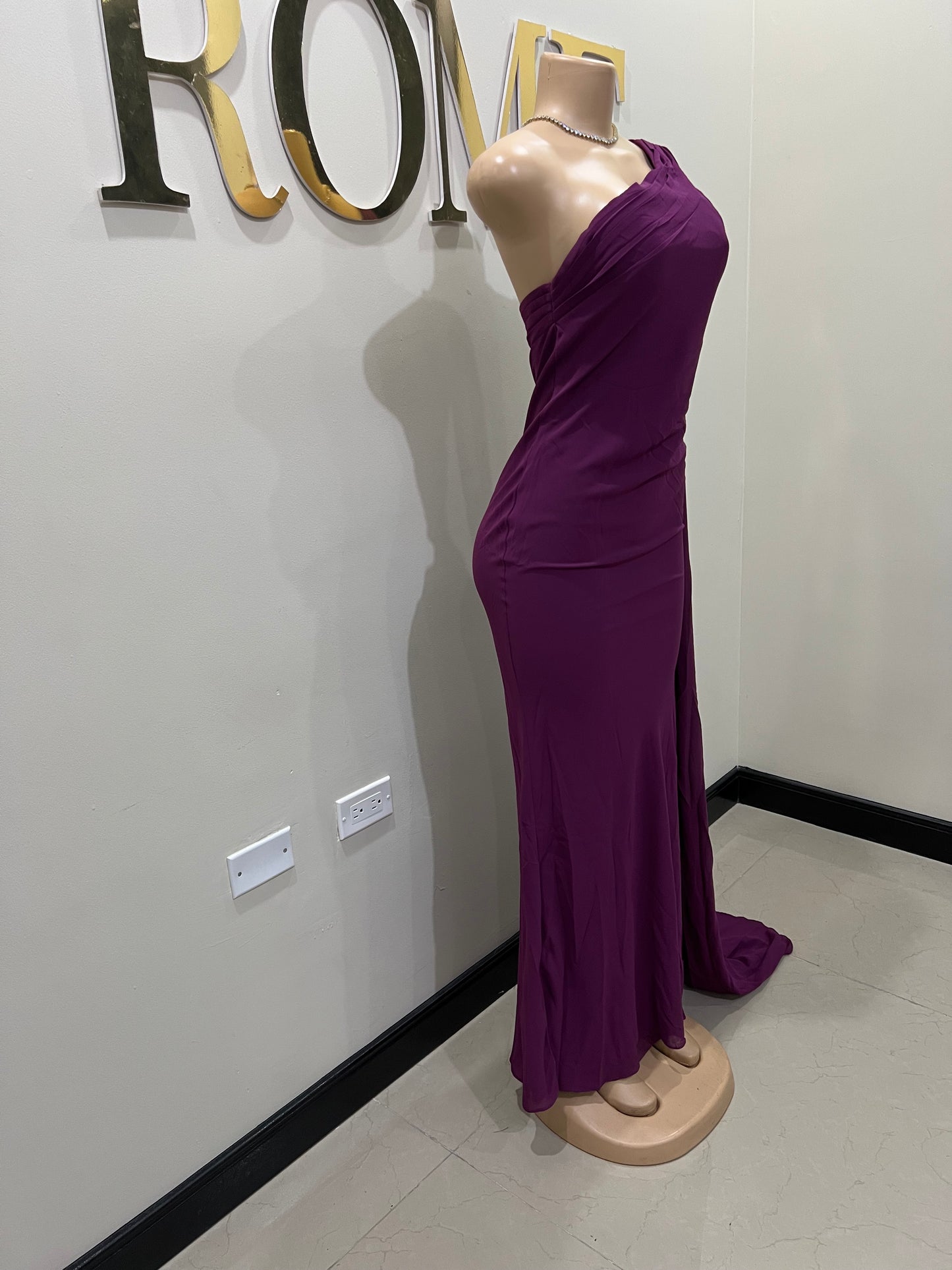 Isabella Chiffon Dress (Purple)