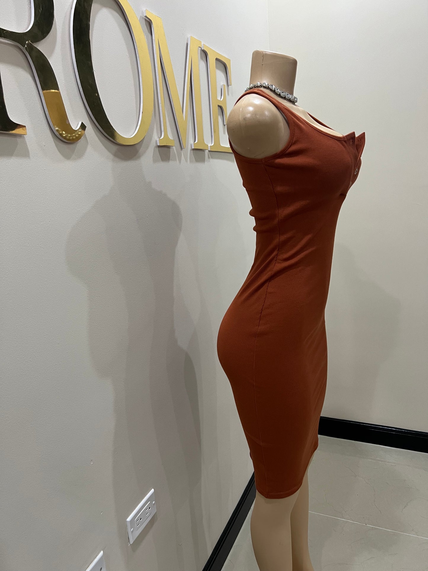 Tami Basic Dress (Burnt Orange)