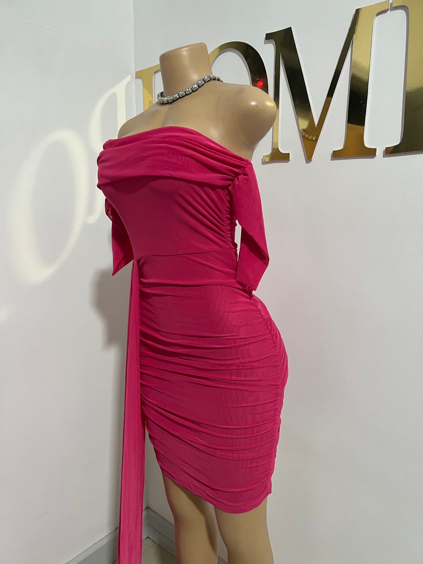 Porsha Allegra Mesh Dress (Pink)