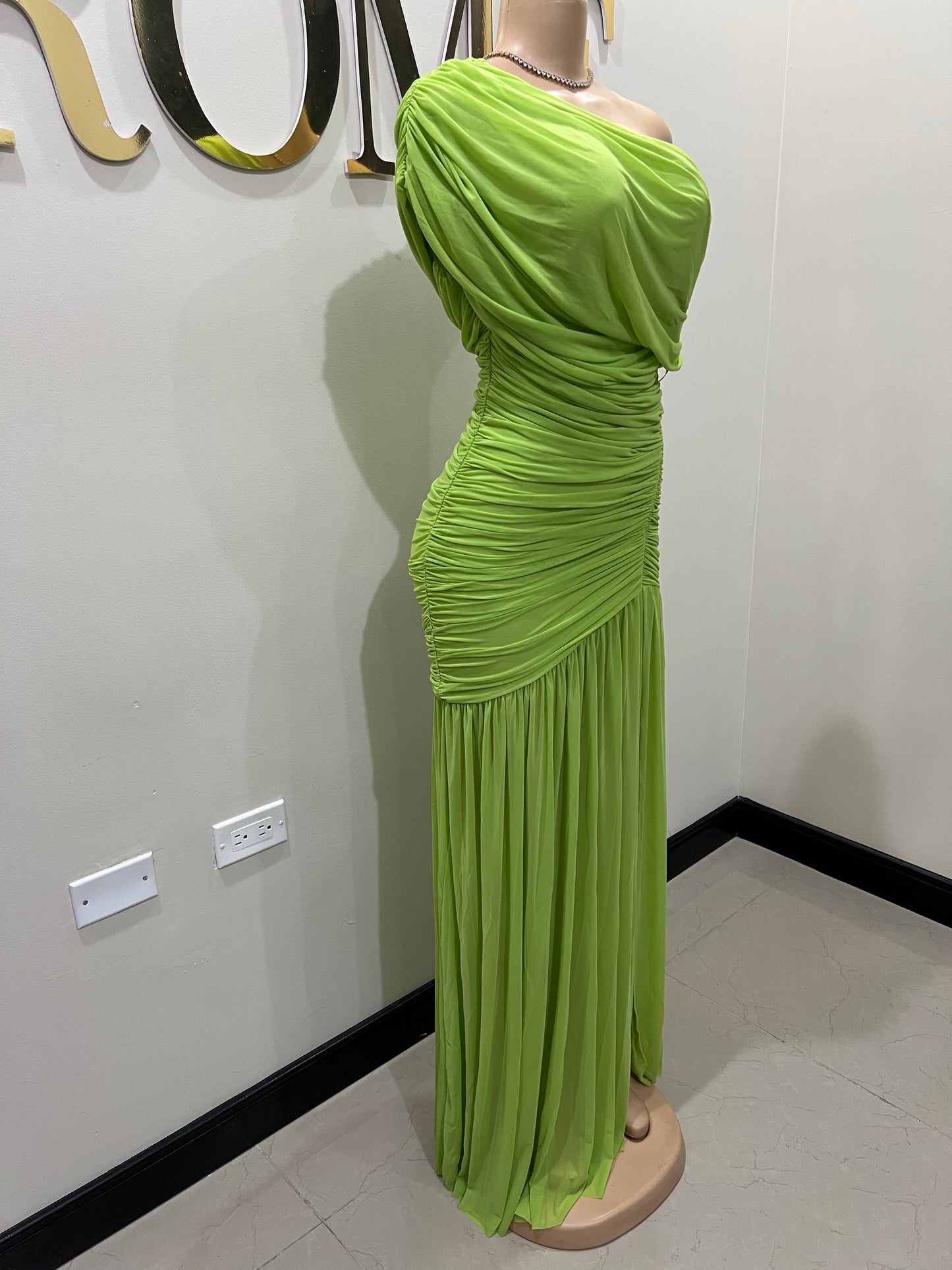 Michelle Tiana Split Dress (Green)