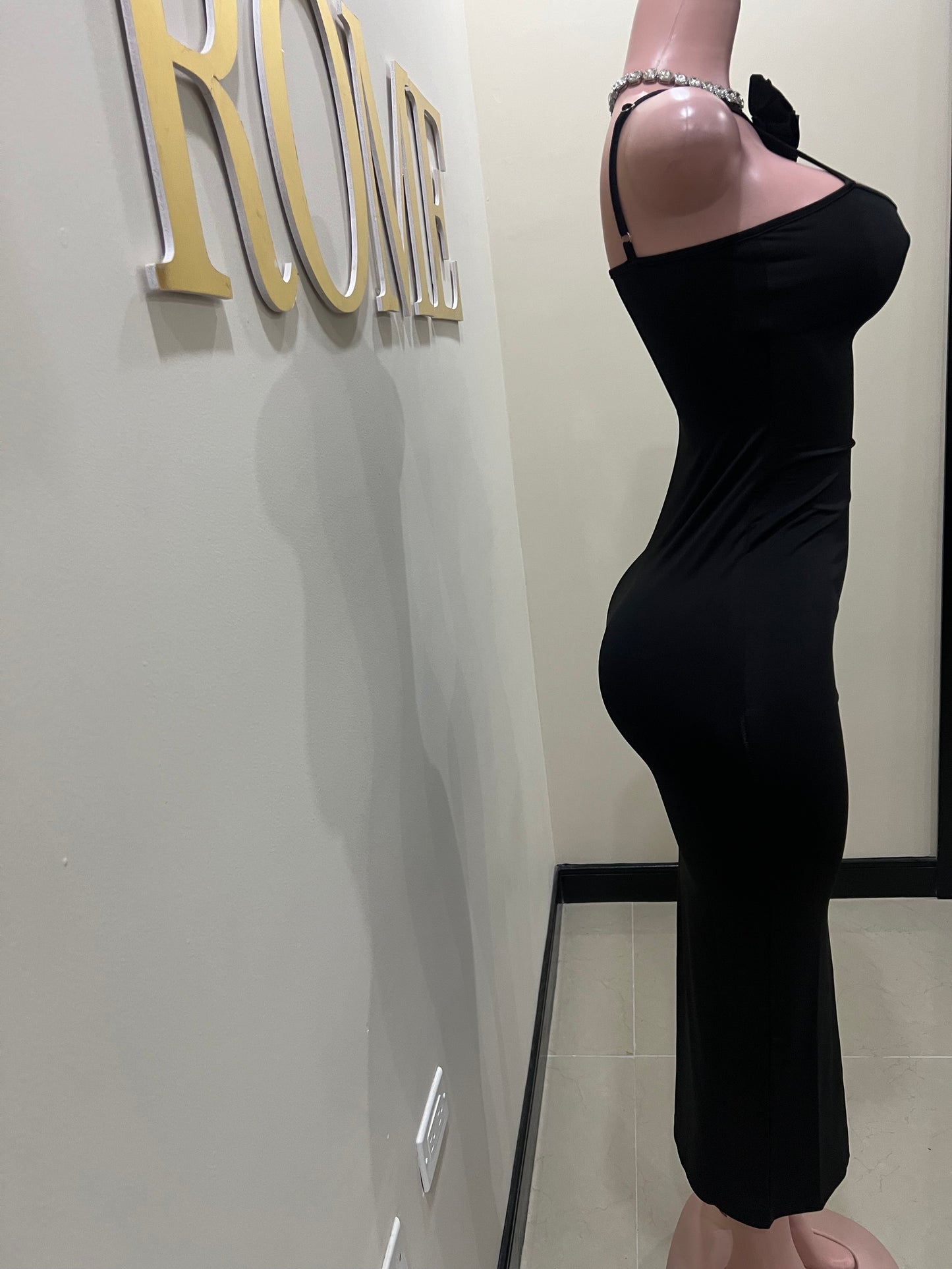 Rose Straight Dress (Black)