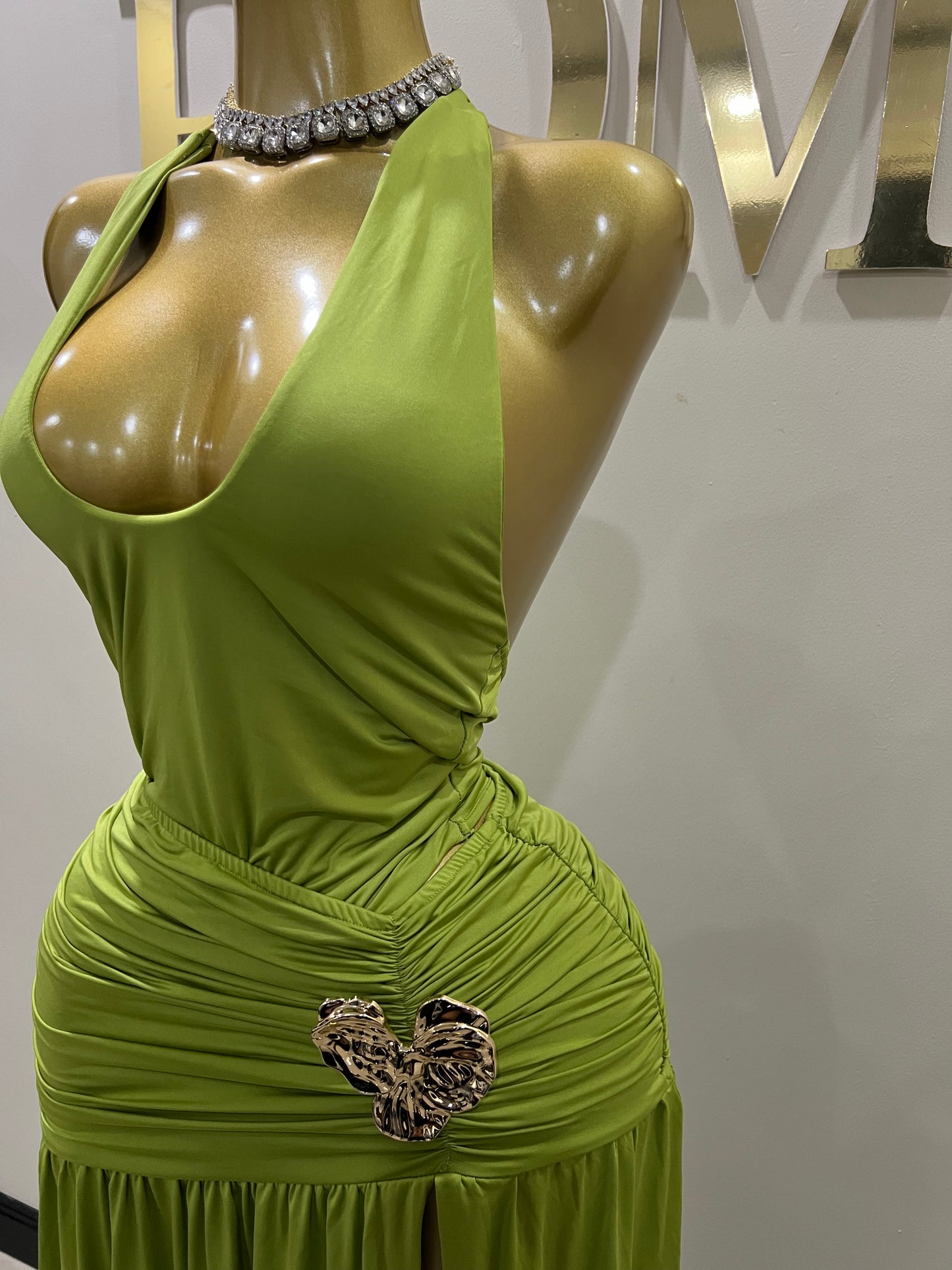 Nara Petal 2 Pcs Bodysuit & Skirt Set (Green)