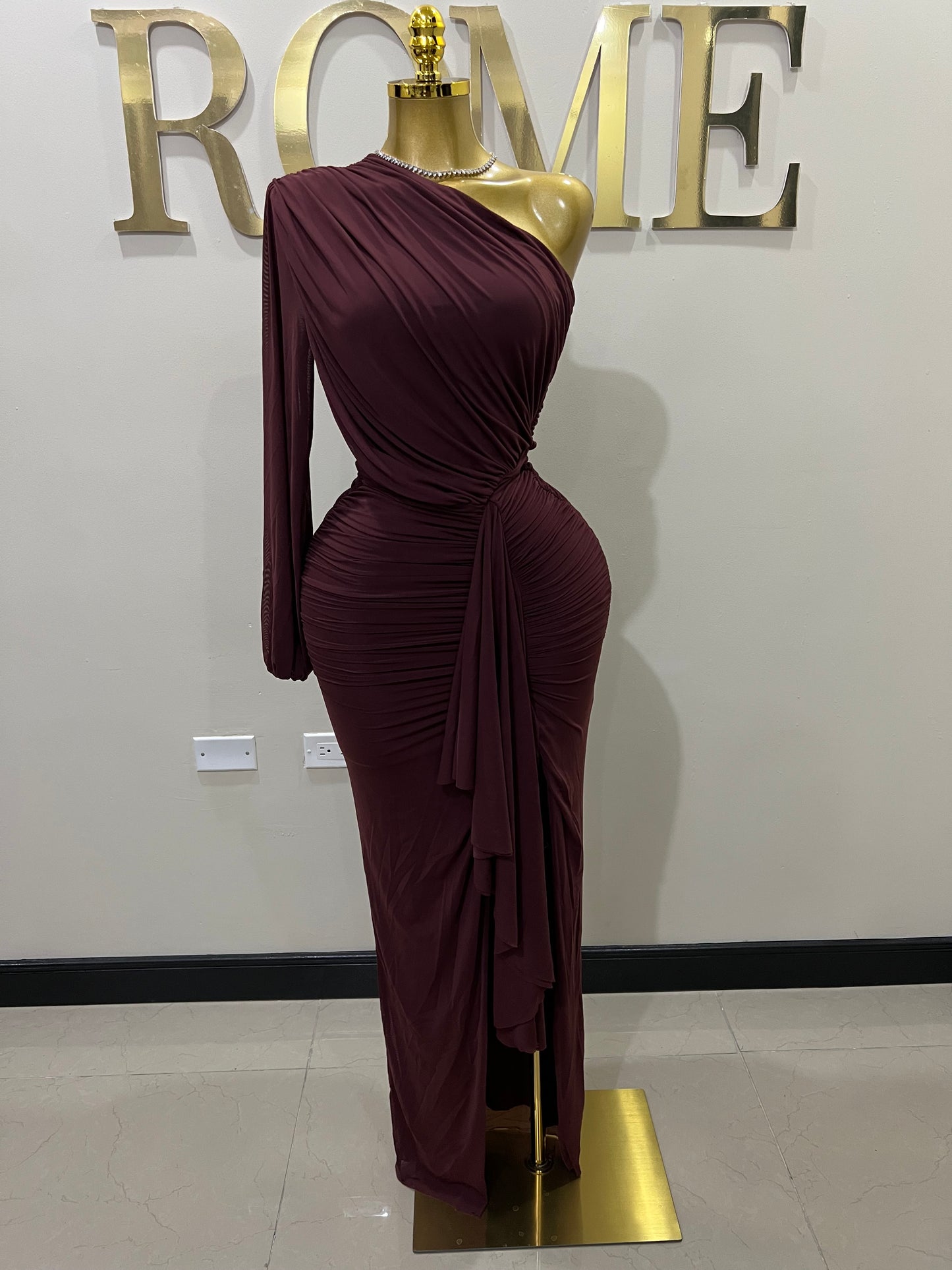 Michelle Seychelles Dress (Maroon)