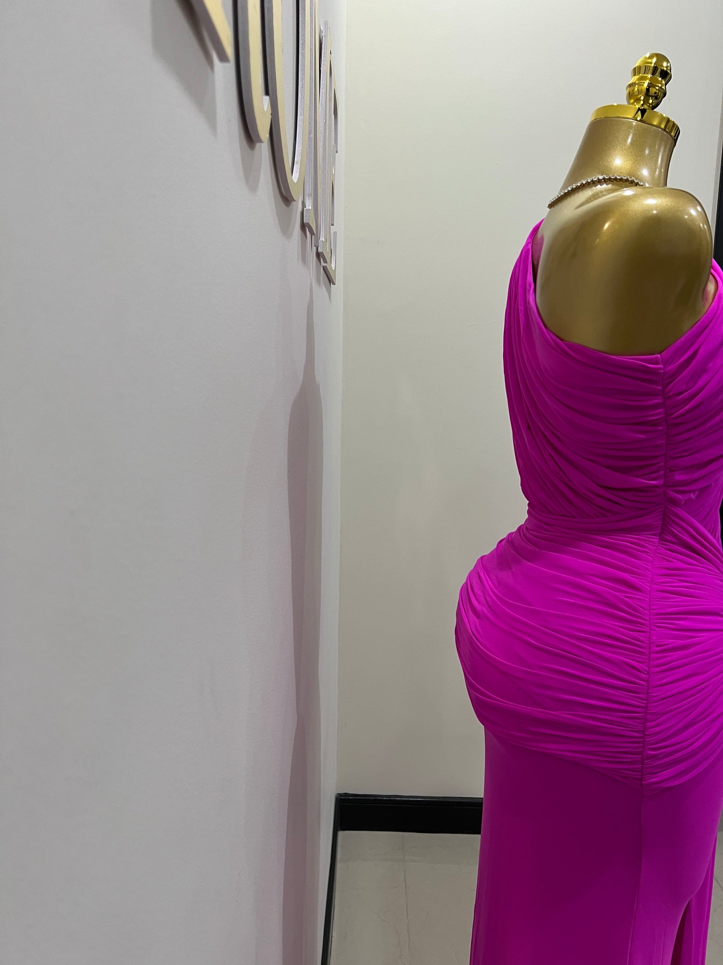 Michelle Petal Grace Dress (Bright Pink)