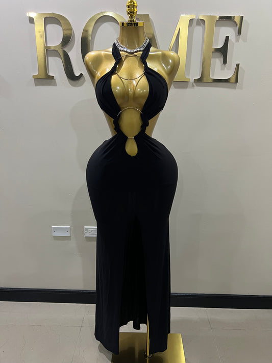 Indie Rings Dress (Black)