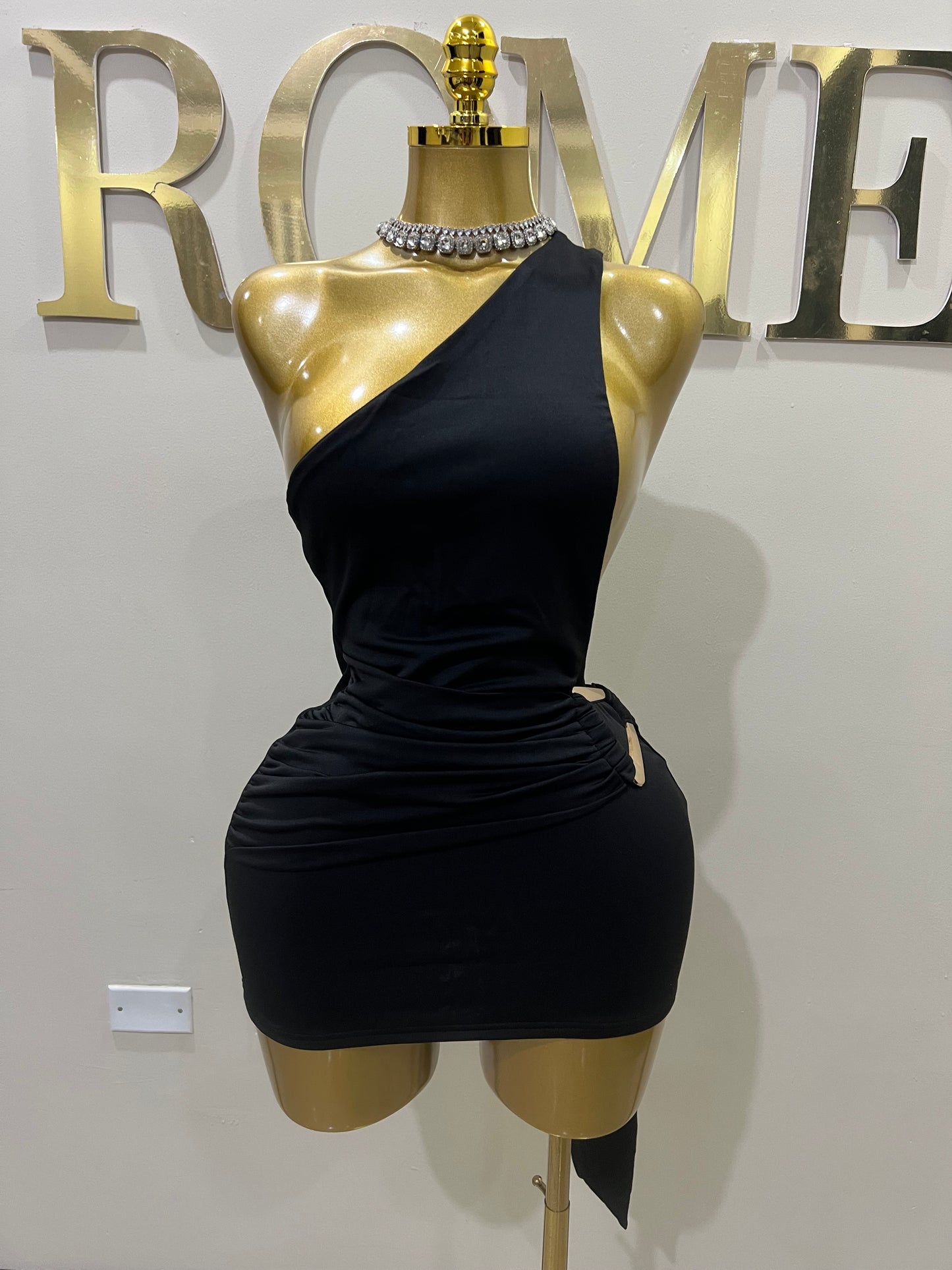 Angle Super Mini Allegra Dress (Black)