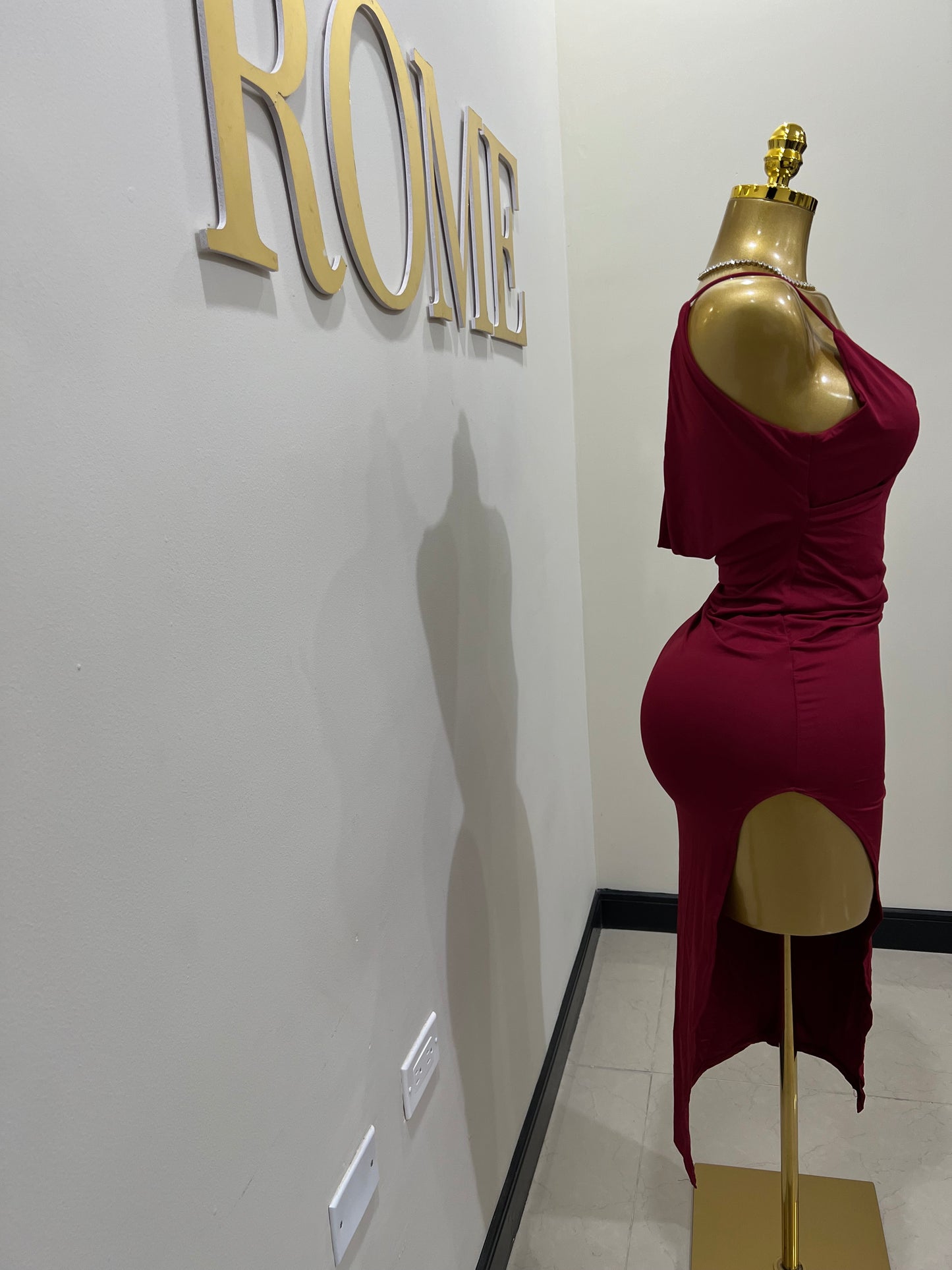 Marlo Dress (Burgundy)