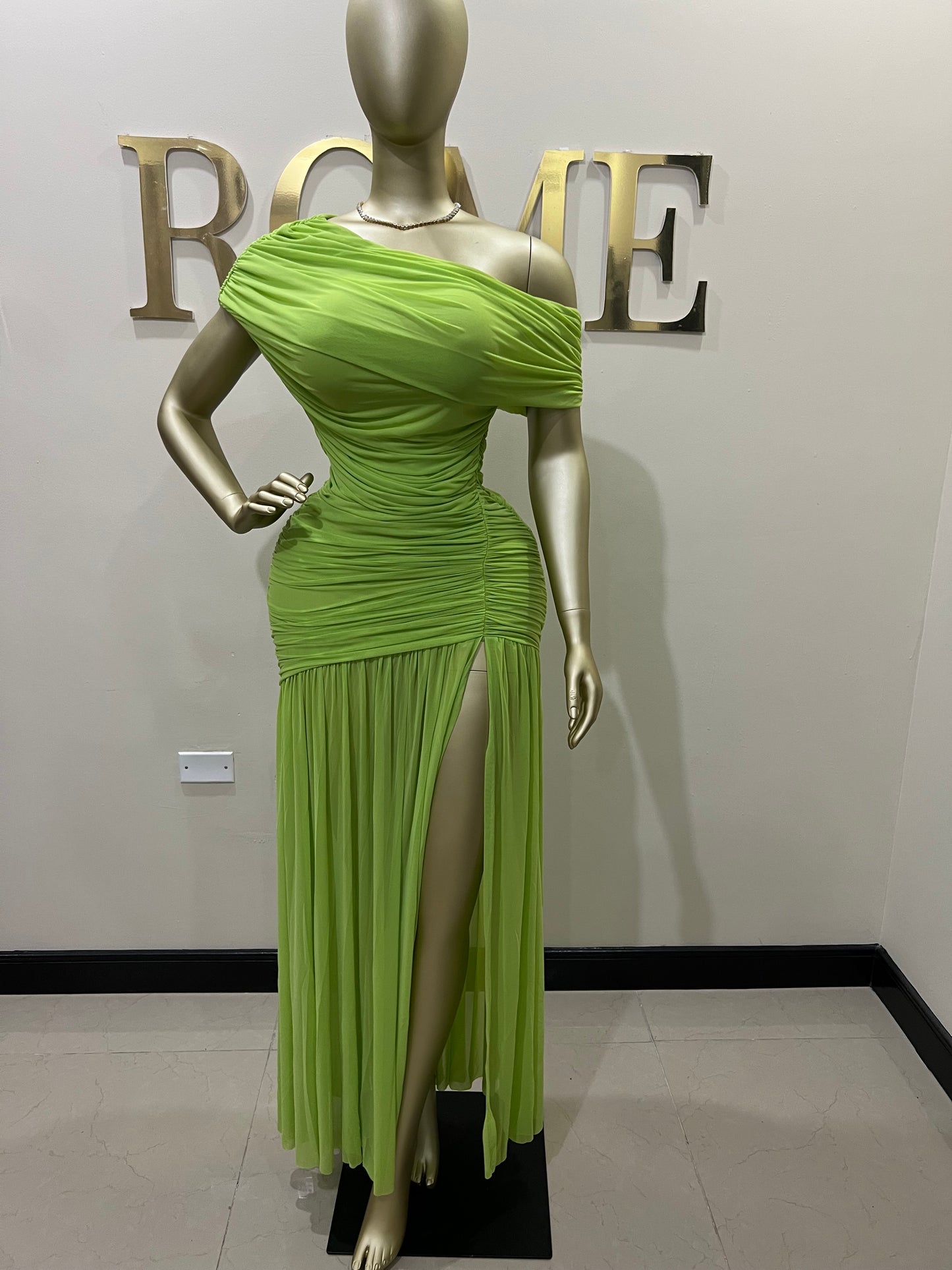 Michelle Tiana Split Dress (Green)