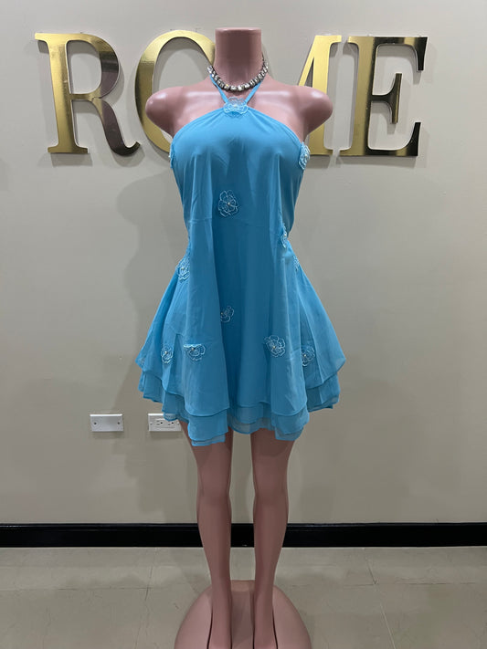 Rumi Petal Dress (Blue)