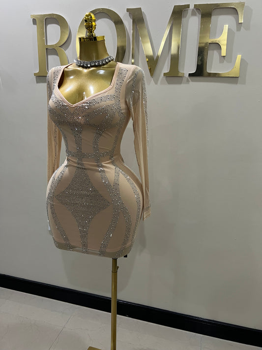 Juno Sweetheart Dress (Nude)