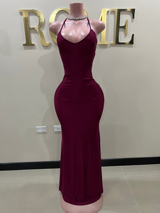 Kerry Strappy Dress (Burgundy)