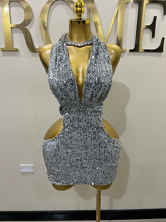 Kate Sequin Dress (Grey)