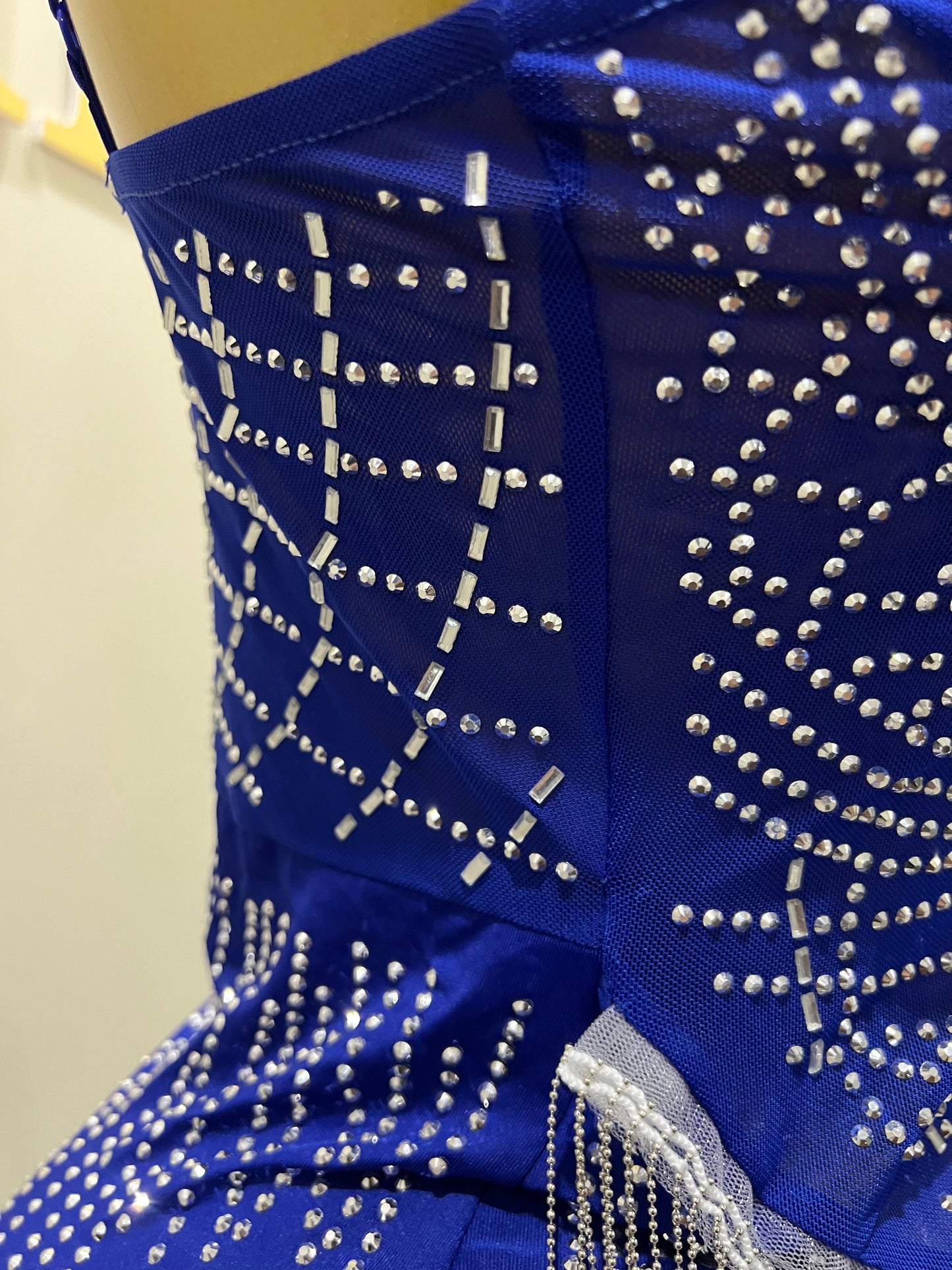 Gianna Fringe Crystal Dress (Blue)