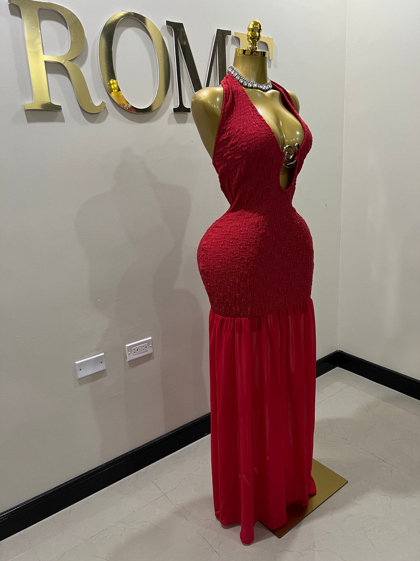 Athena Swirl Dress (Red)