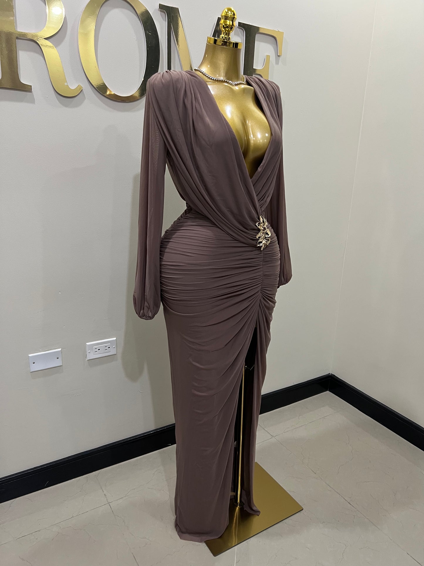 Michelle Sim Dress (Brown)