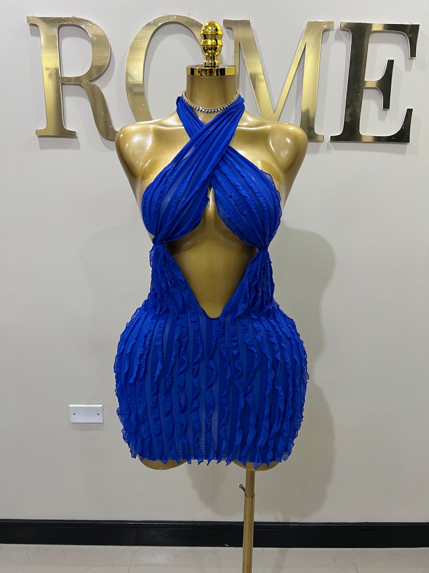 Lily Mini Dress (Blue)