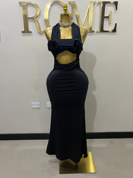 Samira Priscilla Rose Dress (Black)